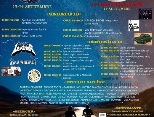 OLBIA TATTOO CONVENTION – 4° MOTORADUNO BLUES BROTHERS BIKERS