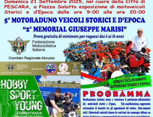 5° MOTORADUNO VEICOLI STORICI E D’EPOCA – 2° MEMORIAL GIUSEPPE MARISI
