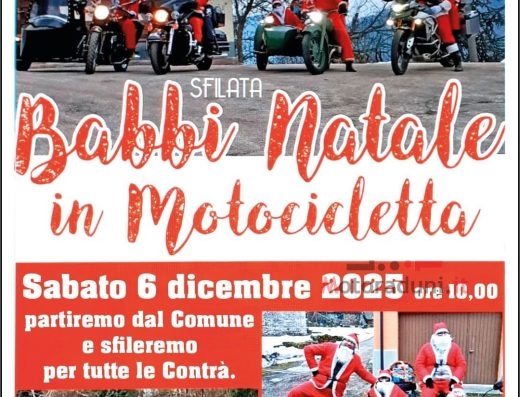 SFILATA BABBI NATALE IN MOTOCICLETTA