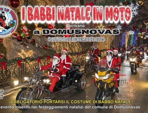I BABBI NATALE IN MOTO ARRIVANO A DOMUSNOVAS