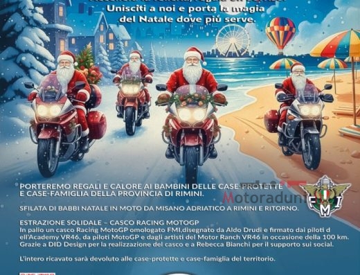 SANTA CLAUS FOR CHILDREN – BABBI NATALE IN MOTO
