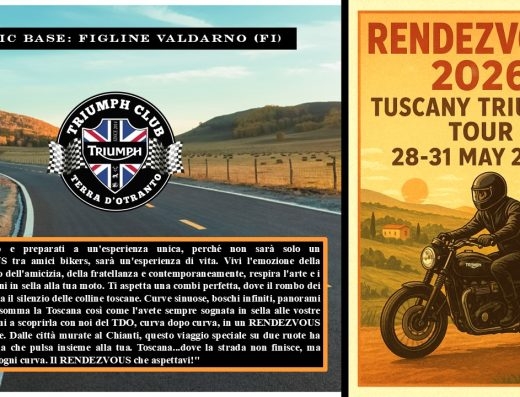 RENDEZ-VOUZ 2026 TUSCANY TRIUMPH and FRIENDS