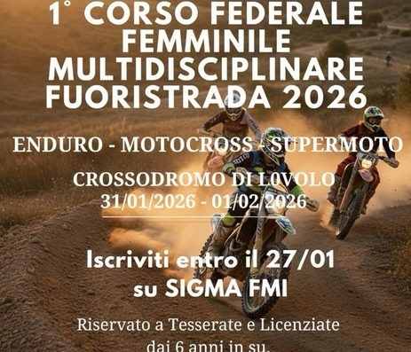 1° CORSO FEDERALE FEMMINILE MULTIDISCIPLINARE FUORISTRADA 2026