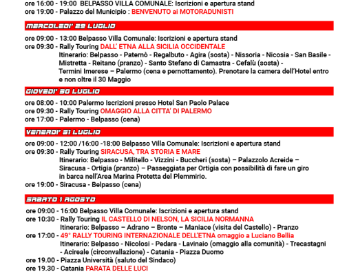 49° MOTORADUNO DELL’ETNA