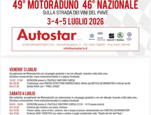 49° MOTORADUNO 46° NAZIONALE SULLA STRADA DEI VINI DEL PIAVE