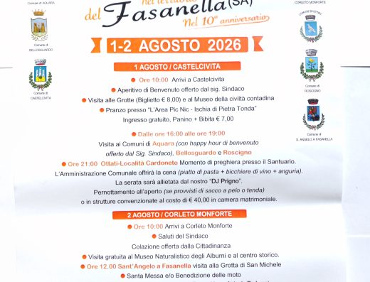 8° MOTORADUNO NEL TERRITORIO DEL FASANELLA